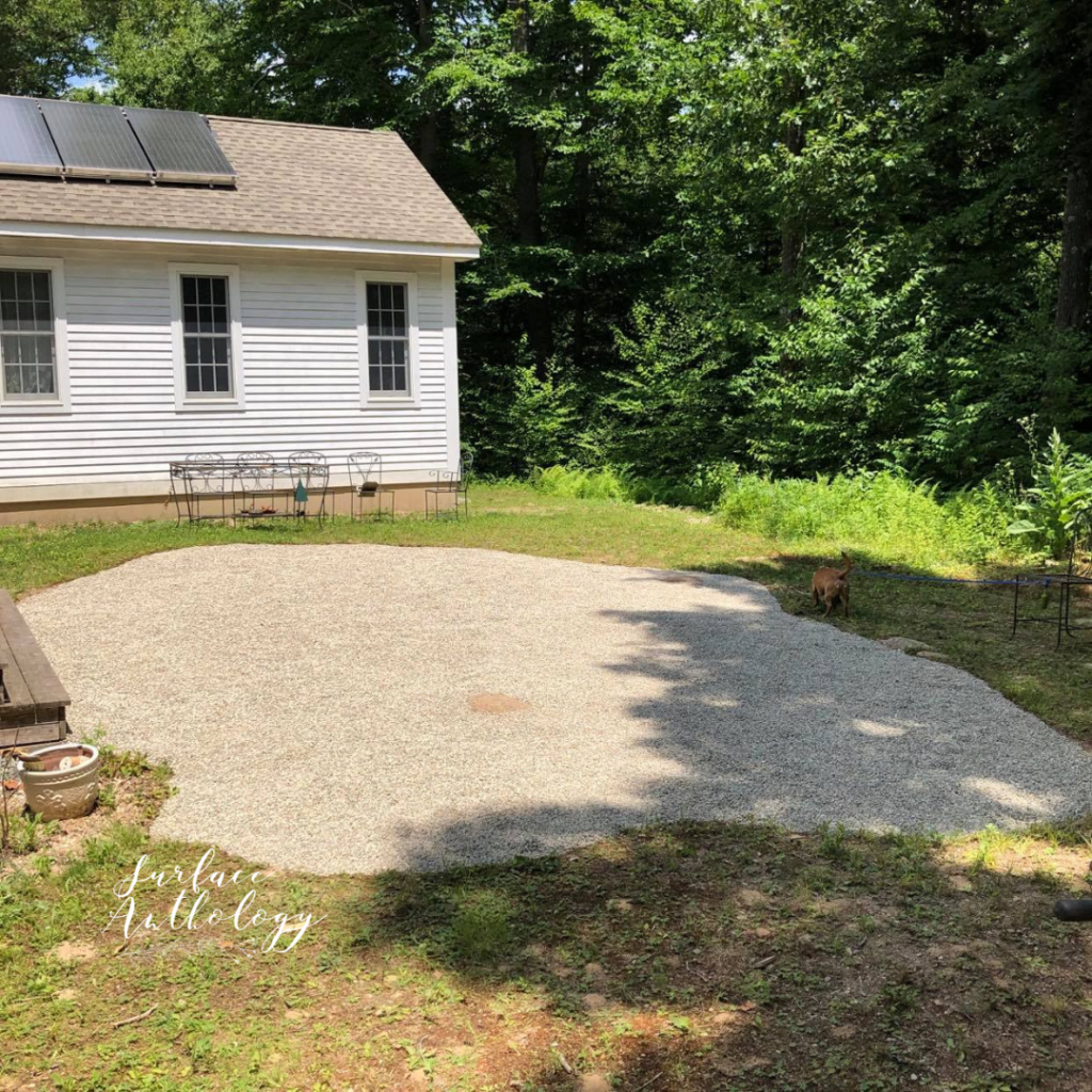 pea gravel patio