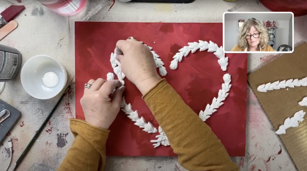 Using IOD Moulds to Make a Valentine Wreath