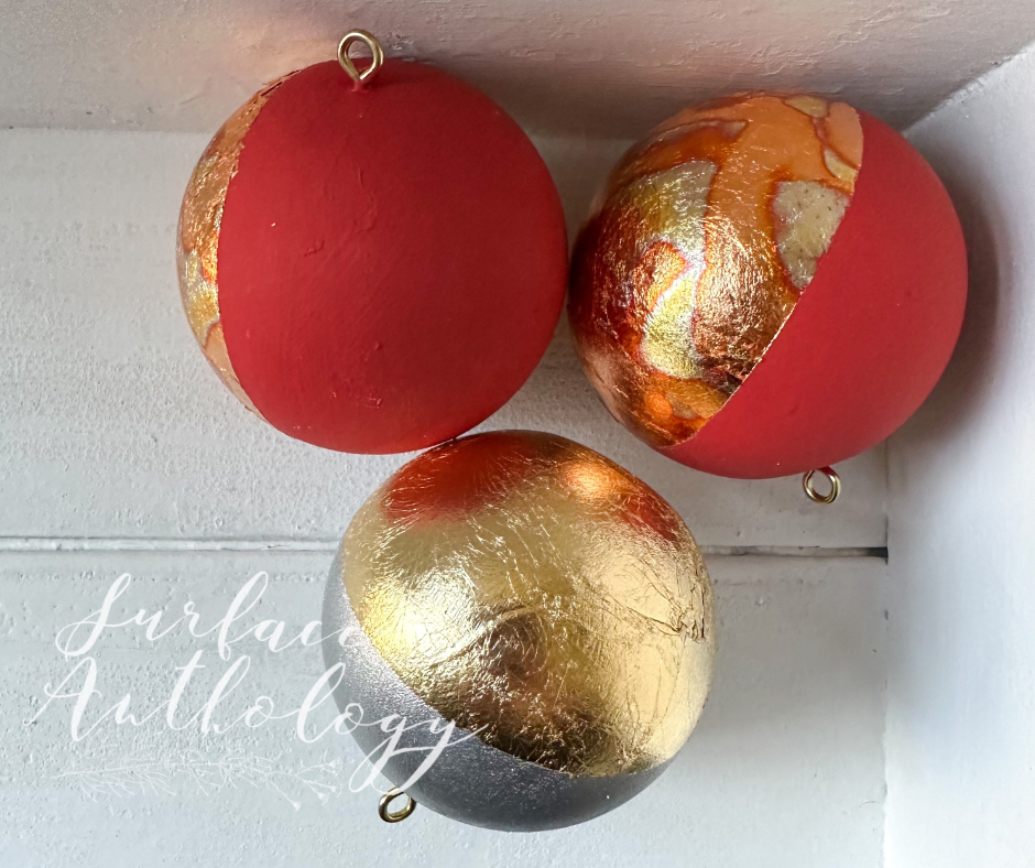 dipped gilded ornaments